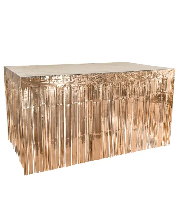 Tafelrok Metallic Roségoud 300x74cm