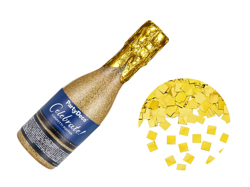 Champagne Confetti Kanon Goud 20,5cm afbeelding