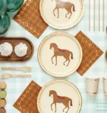 Borden Paard Bruin met Gouden Print 23cm (6st)