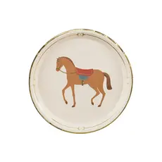 Borden Paard Bruin met Gouden Print 23cm (6st)