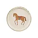 Borden Paard Bruin met Gouden Print 23cm (6st)
