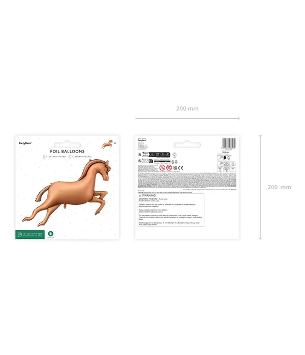 Paarden Folieballon Bruin 120x80cm