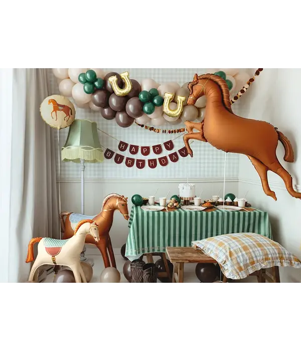 Paarden Folieballon Bruin 120x80cm