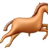 Paarden Folieballon Bruin 120x80cm