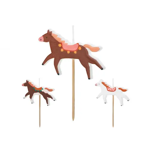 Taartkaarsjes paarden Beautiful Horses (3st)