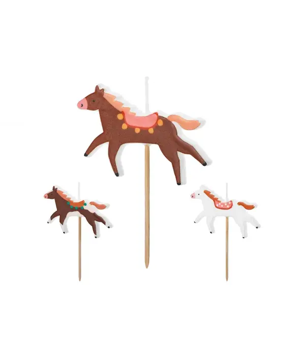 Taartkaarsjes paarden Beautiful Horses (3st)