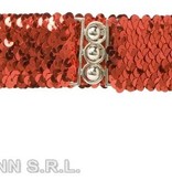 Riem pailletten rood