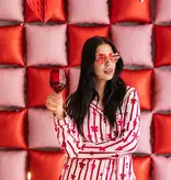 Rode Hartvormige Bril Met Vlammen