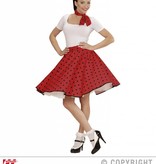 Rock and Roll rok met sjaaltje rood/zwart