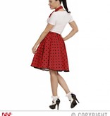 Rock and Roll rok met sjaaltje rood/zwart