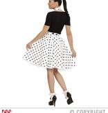 Rock and Roll rok met sjaaltje wit/zwart