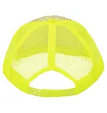 Neon Gele Dollar Pet met Strass
