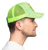 Neon Groene Dollar Pet met Strass