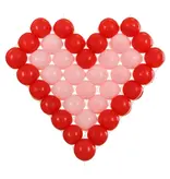 Witte Hartvormig Ballon Frame (63x58cm)