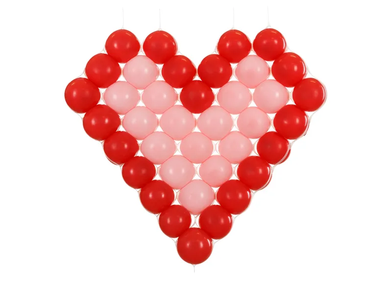 Witte Hartvormig Ballon Frame (63x58cm) afbeelding