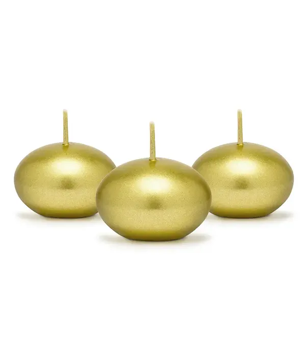 Drijvende Kaars Metallic  Goud (50st)