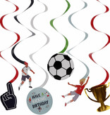 Fantastic Voetbal Swirl Hangdecoratie Birthday (6st)