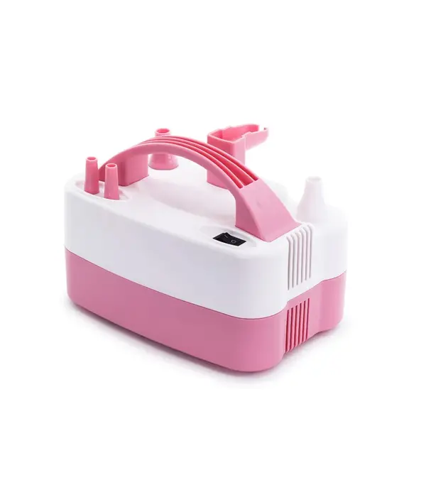 Elektrische Ballonpomp Roze met twee uitgangen