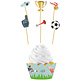 Fantastic Voetbal Cupcake Decoratie Set (6st)
