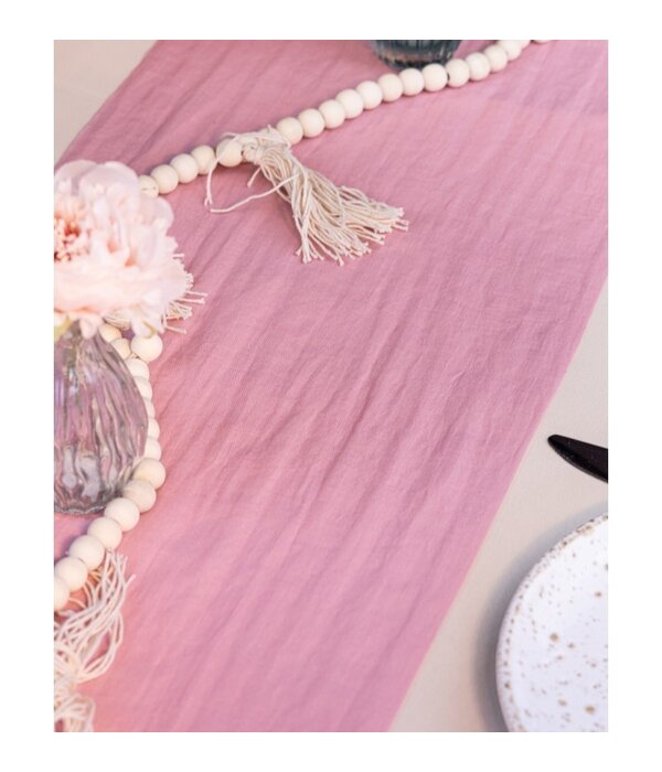 Oud Roze Tafel Loper (28cmx3m)