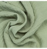 Saliegroene Wafelkatoenen Tafelloper (3m)