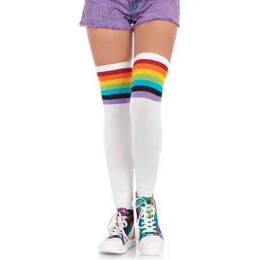 Over the knee Regenboog Sokken
