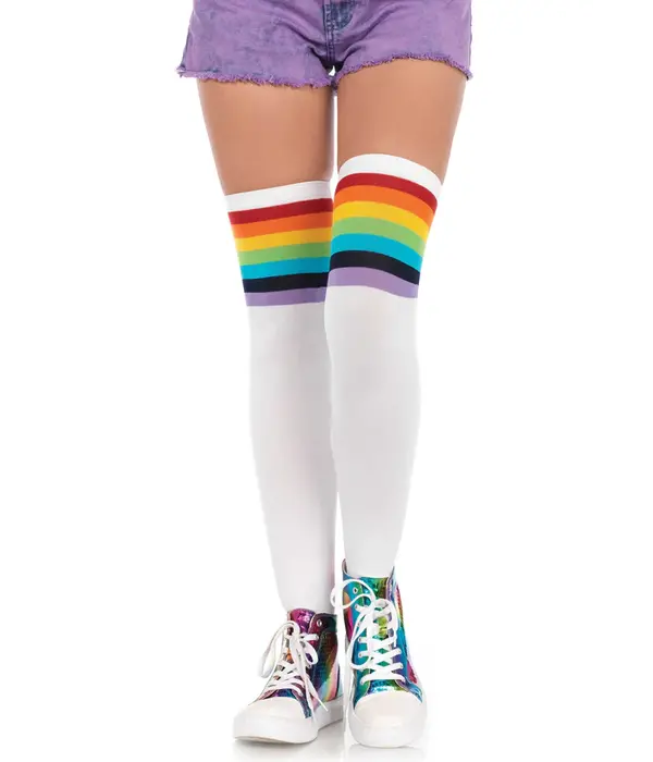 Over the knee Regenboog Sokken