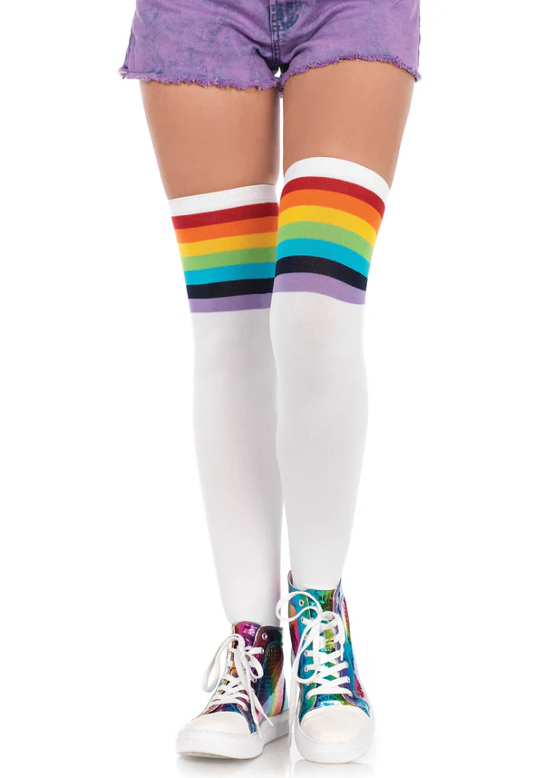 Over the knee Regenboog Sokken afbeelding