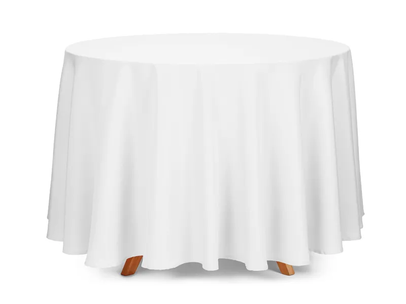 Rond Tafelkleed Wit - 230cm afbeelding