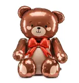 Staande Folieballon Teddybeer Bruin (75x84cm)