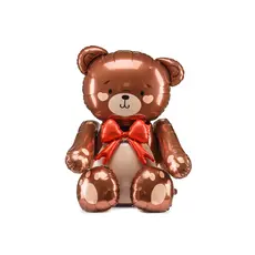 Staande Folieballon Teddybeer Bruin (75x84cm)