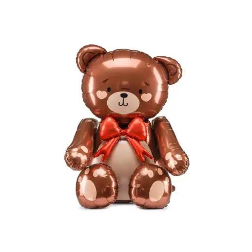 Staande Folieballon Teddybeer Bruin (75x84cm)