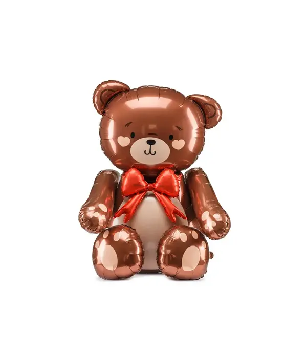 Staande Folieballon Teddybeer Bruin (75x84cm)
