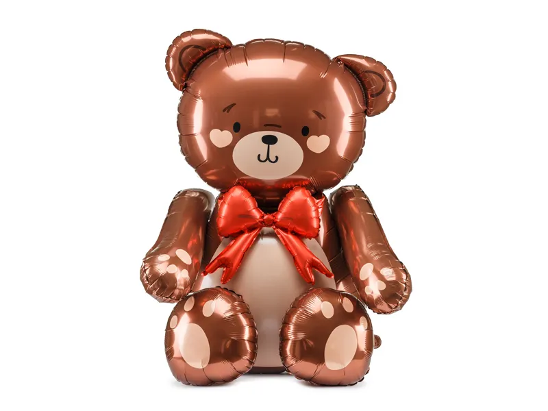 Staande Folieballon Teddybeer Bruin (75x84cm) afbeelding