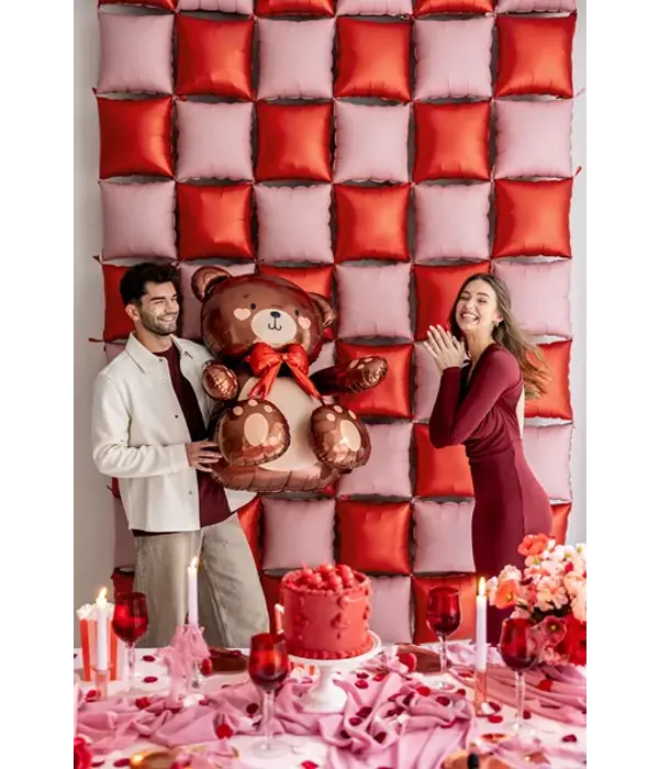 Staande Folieballon Teddybeer Bruin (75x84cm)