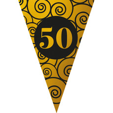 Vlaggenlijn 50 Jaar Jubileum Goud (5m)