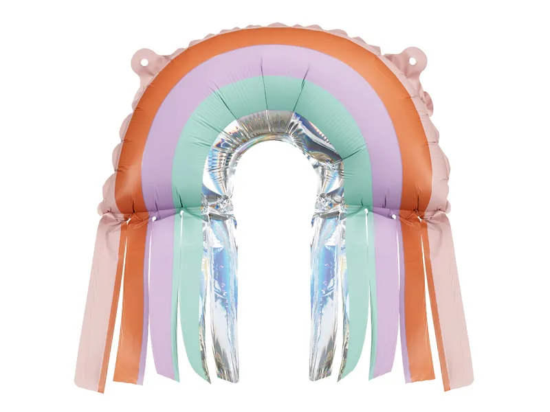 Folieballon Regenboog Met Franjes (38x41cm) afbeelding