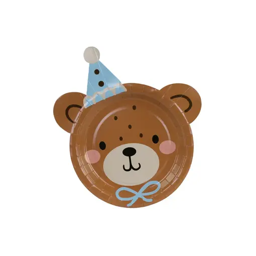 Teddybeer Bordjes 21x23cm (6st)