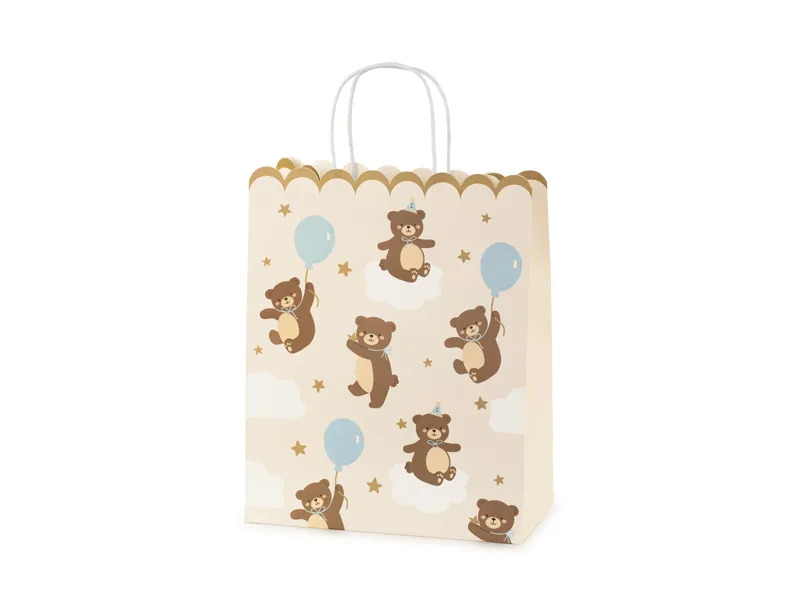 Cadeautas Teddybeertjes Cream afbeelding