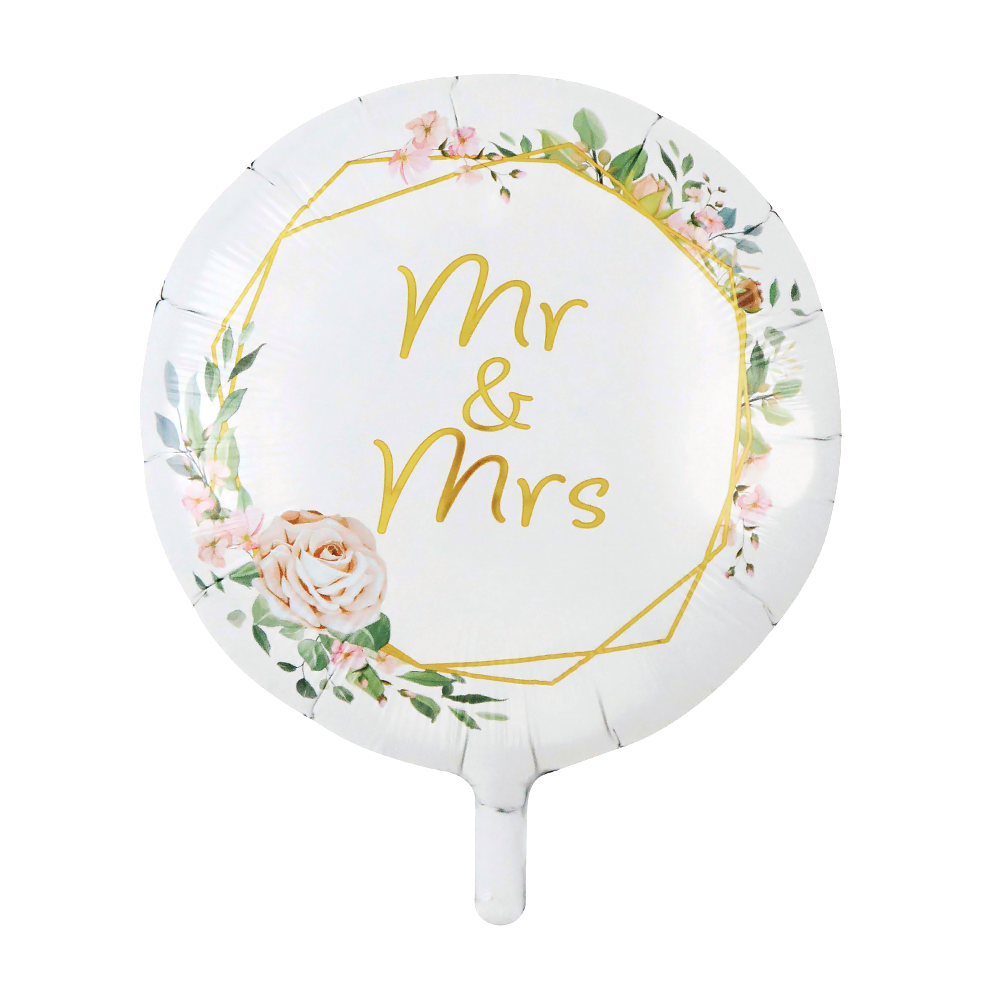 Mr & Mrs Bloemen Folieballon (46cm) afbeelding