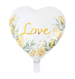 Hartvormige Love Folieballon Goud (46cm)