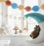 Folieballon Teddybeer Op Maan Blauw (80x98cm)