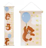 Groei Meetlat Muur Teddybeer (24x100cm)