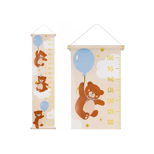 Groei Meetlat Muur Teddybeer (24x100cm)