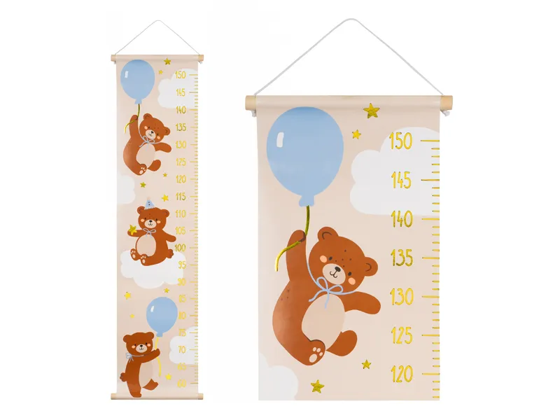 Groei Meetlat Muur Teddybeer (24x100cm) afbeelding