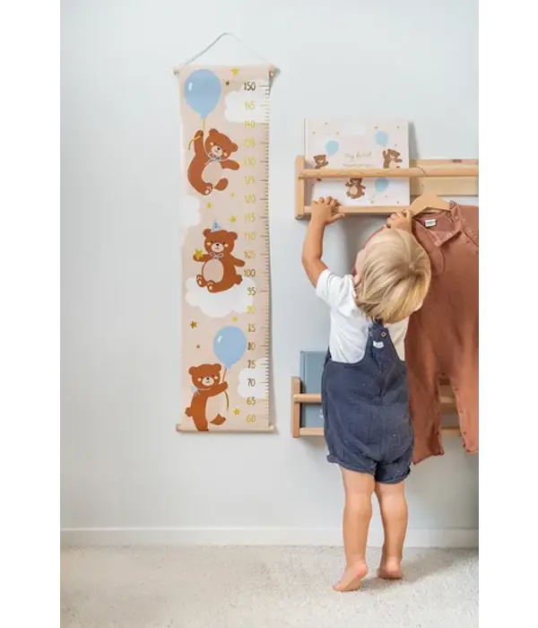 Groei Meetlat Muur Teddybeer (24x100cm)