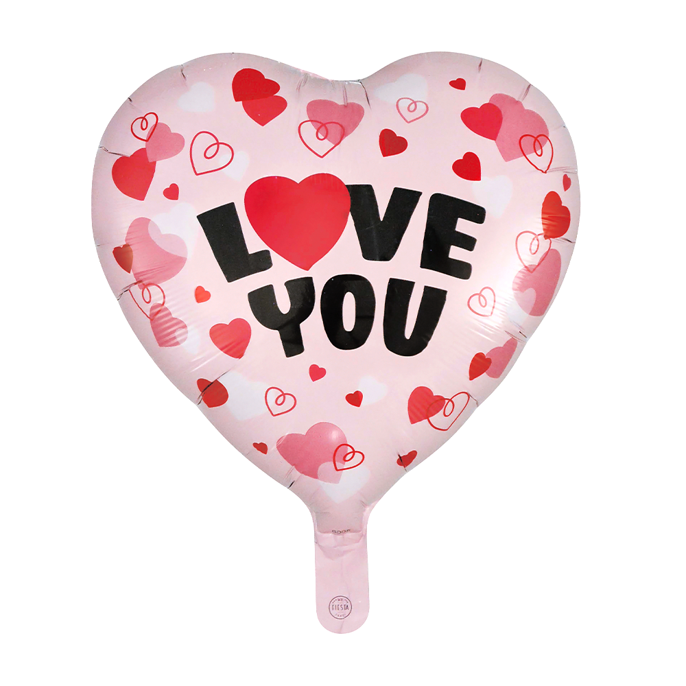 Love You Folieballon Hartjes (46cm) afbeelding