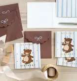 Verjaardagskaart Beertje 1 Jaar (14x14cm)