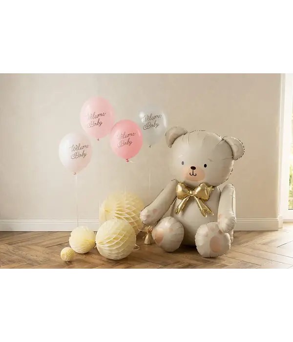 Ballonnen Welcome Baby Roze Mix Professional (6st)