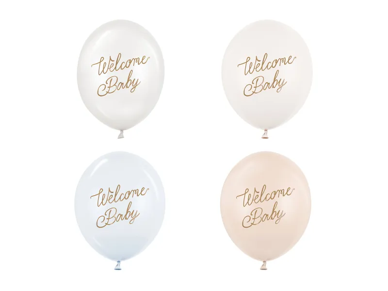 Ballonnen Welcome Baby Blauw Mix Professional (50st) afbeelding
